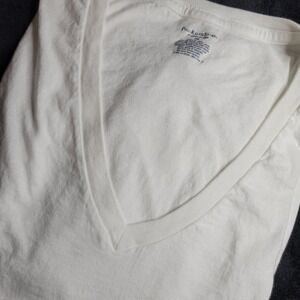 Polo Ralph Lauren Classic Cotton V Neck T Shirt White blue pony Mens 2XL